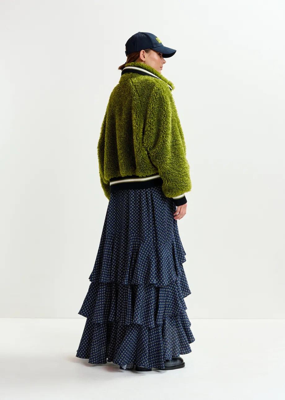 Twill Faux Fur Jacket
