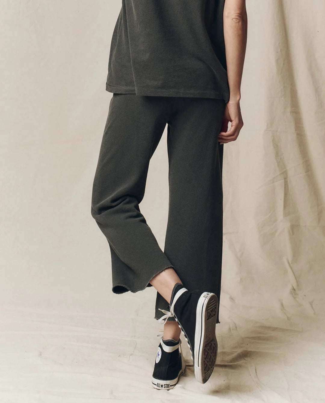 The Wide Leg Cropped Sweatpant