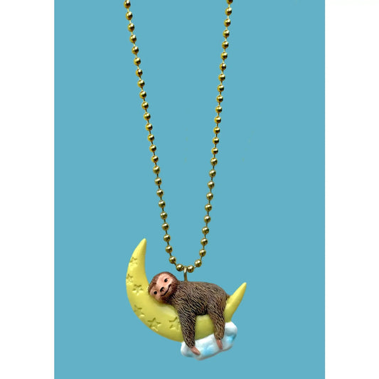 Glow in the Dark Sleepy Sloth Necklace
