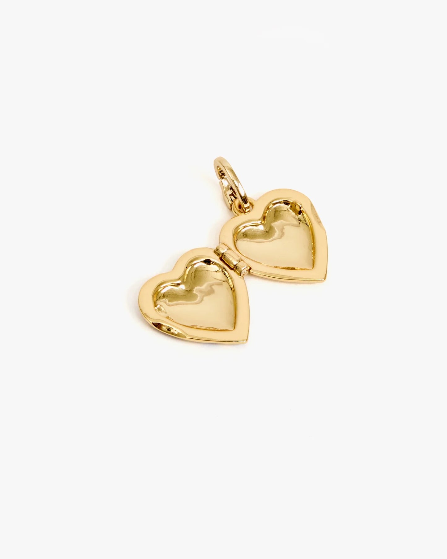 Stripe Heart Locket Charm