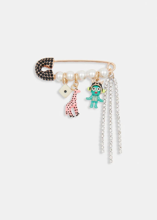 Imora Pin Brooch with Charms