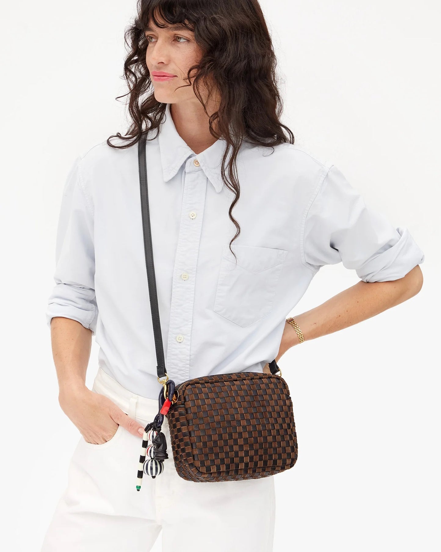 Beaded Stripe Bag Charm