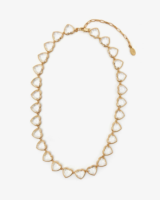 Bezel Heart Collar Necklace