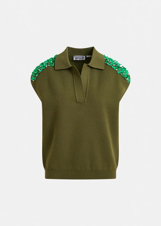 Joline Embroidered Knit Polo