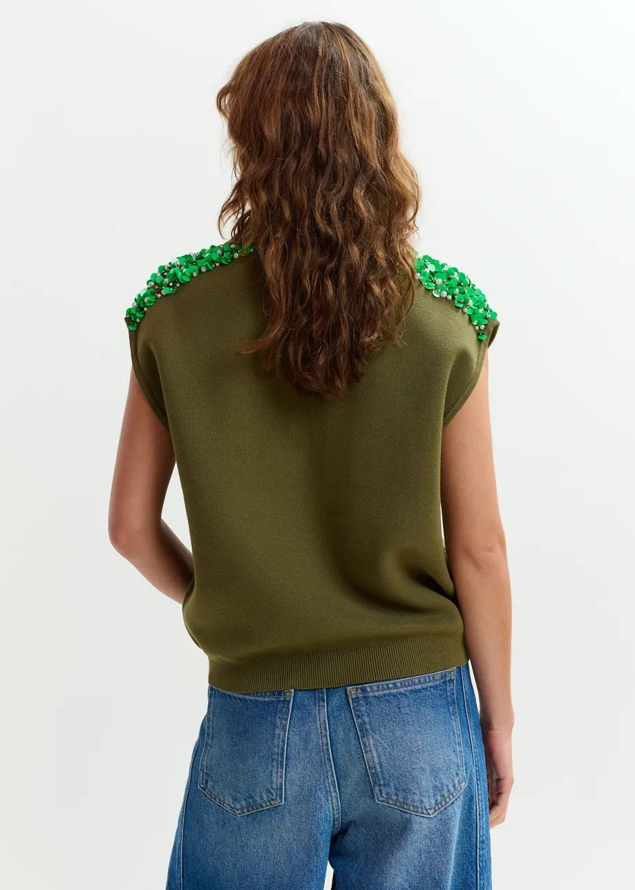 Joline Embroidered Knit Polo
