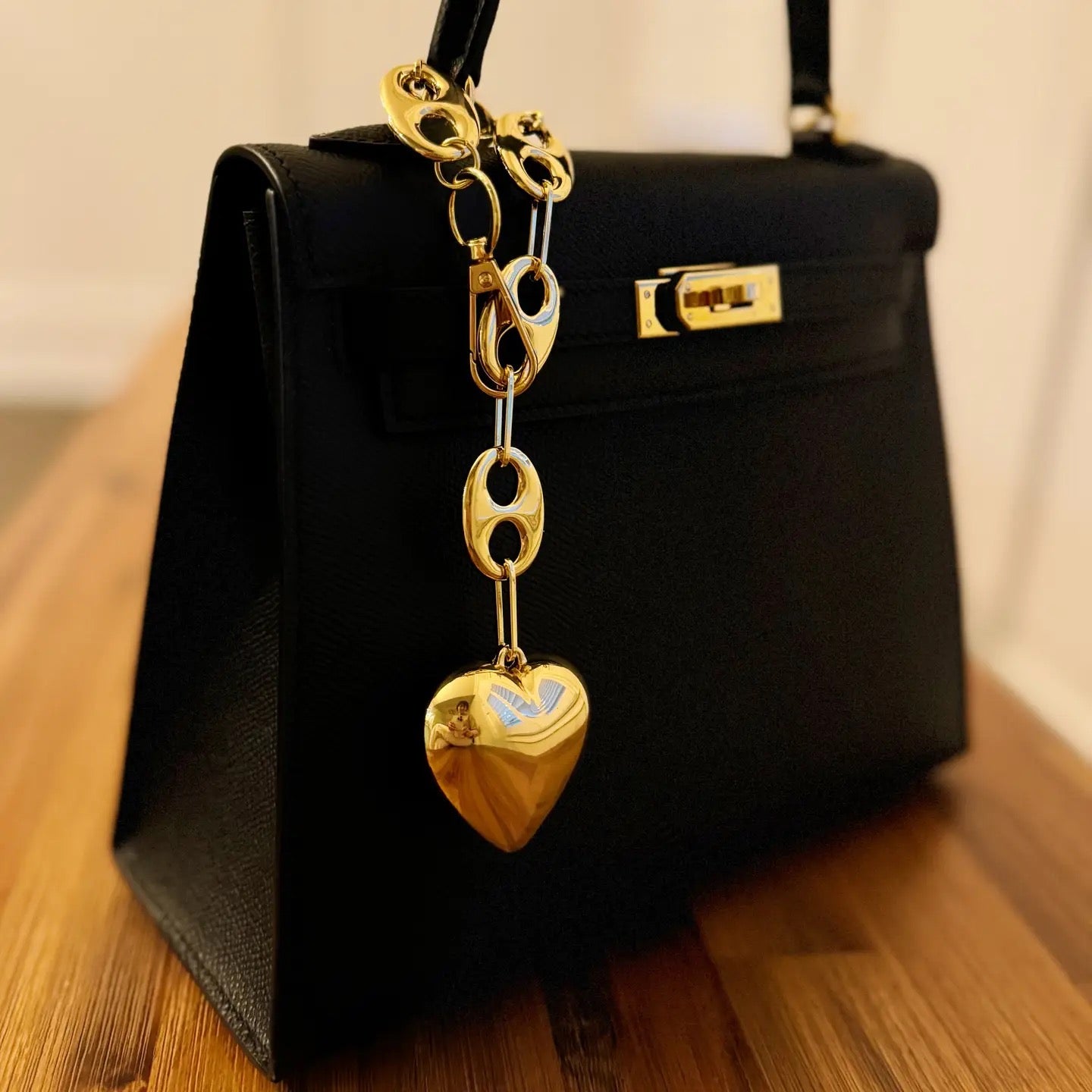 Heart Dangle Bag Charm