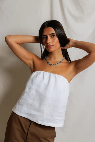 Gianna Linen Tube Top