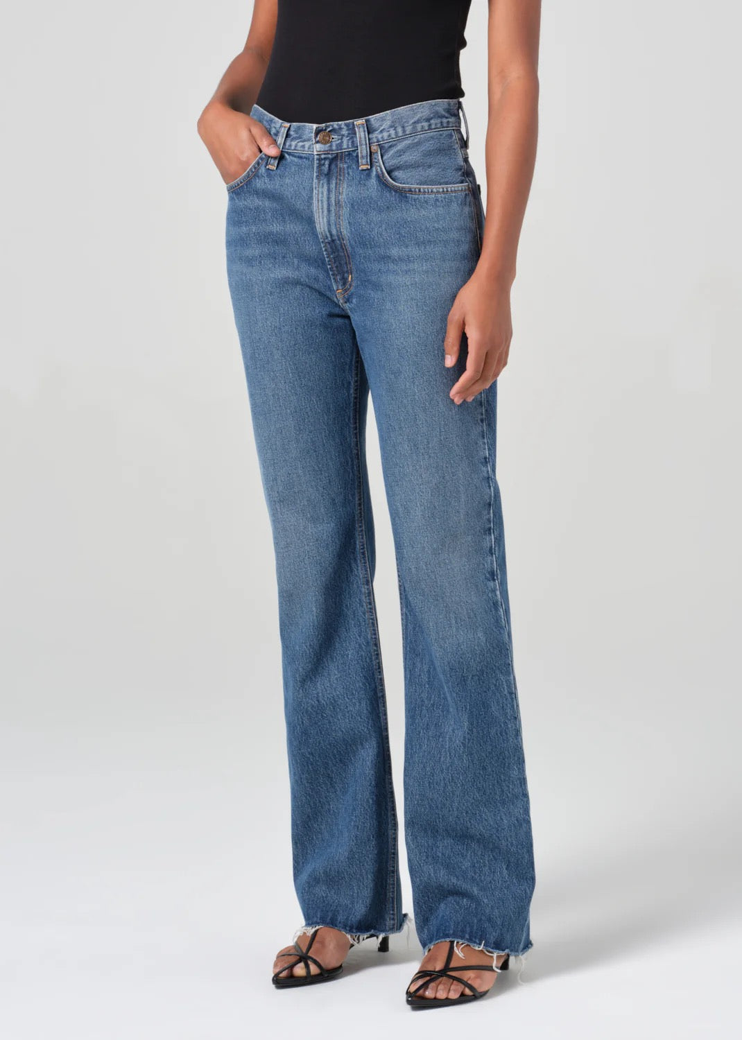 Leena Mid Rise Baby Flare Jean