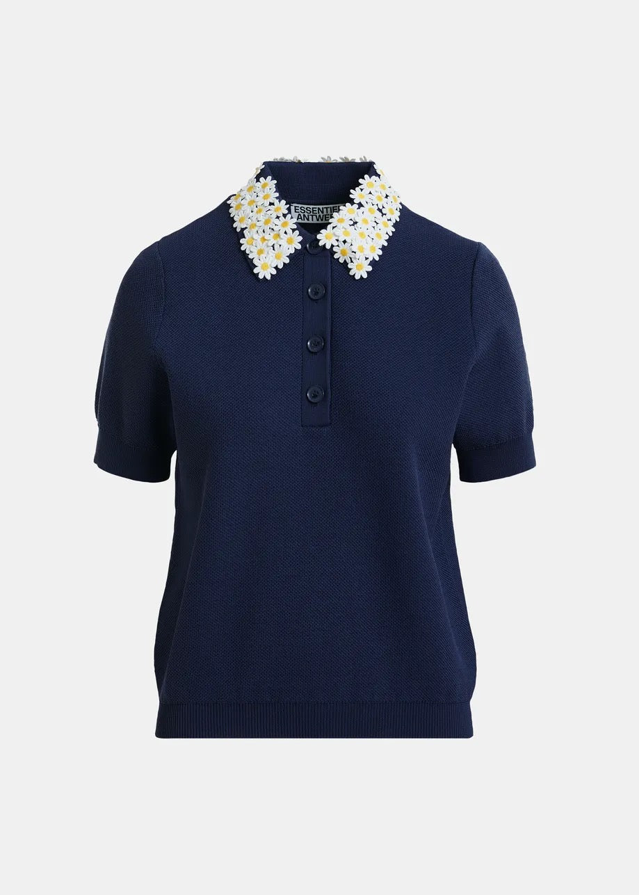Jember Polo with Embroidered Collar