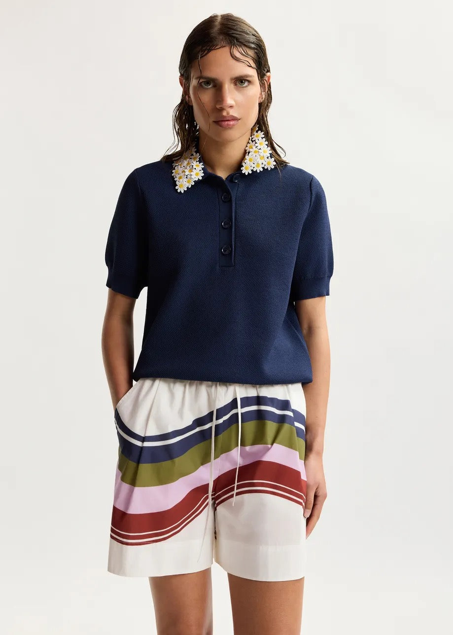 Jember Polo with Embroidered Collar