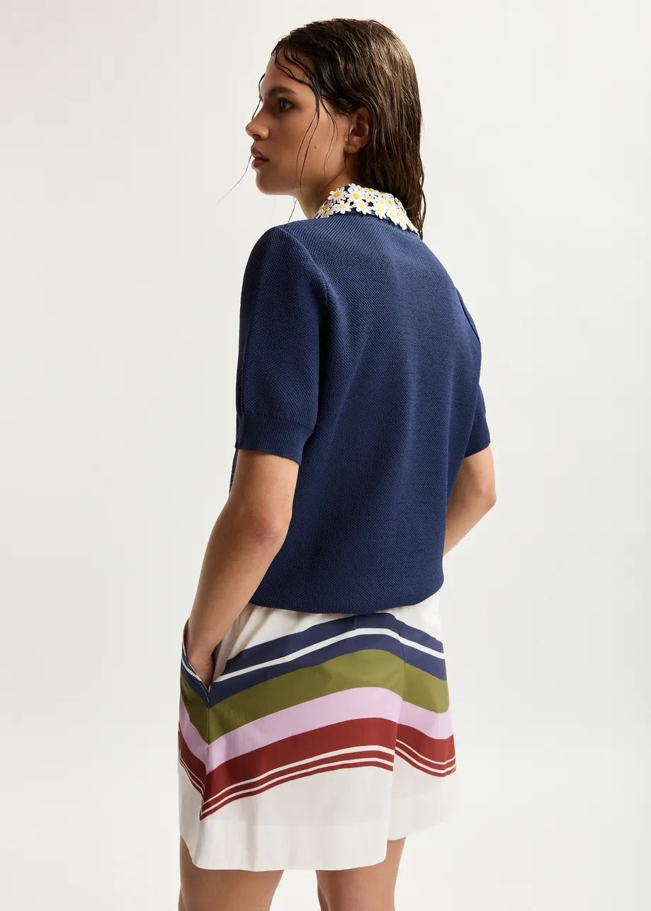 Jember Polo with Embroidered Collar