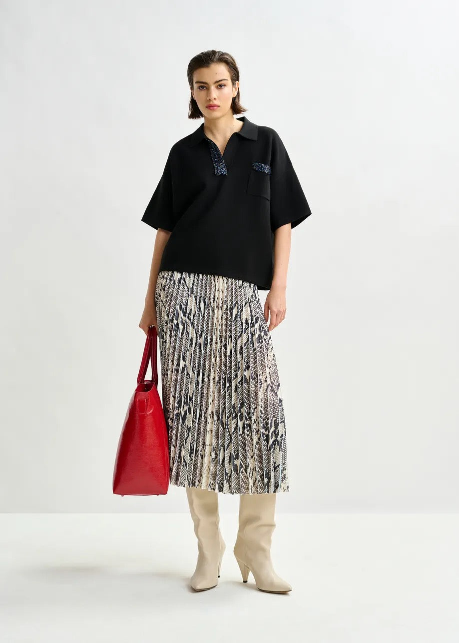 Indira Pleated Midi Skirt