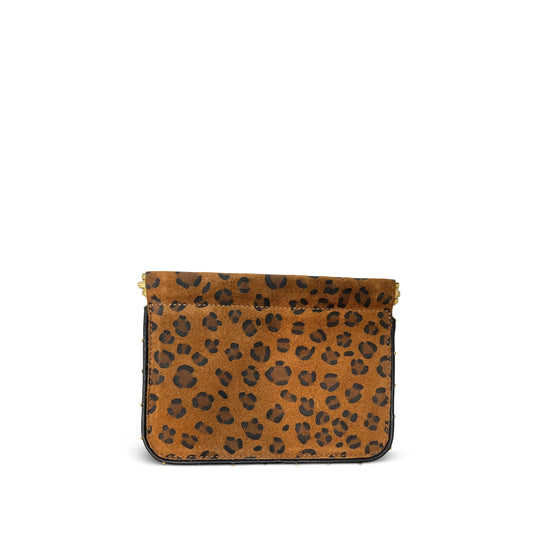 Ochre Leopard Snap Pouch