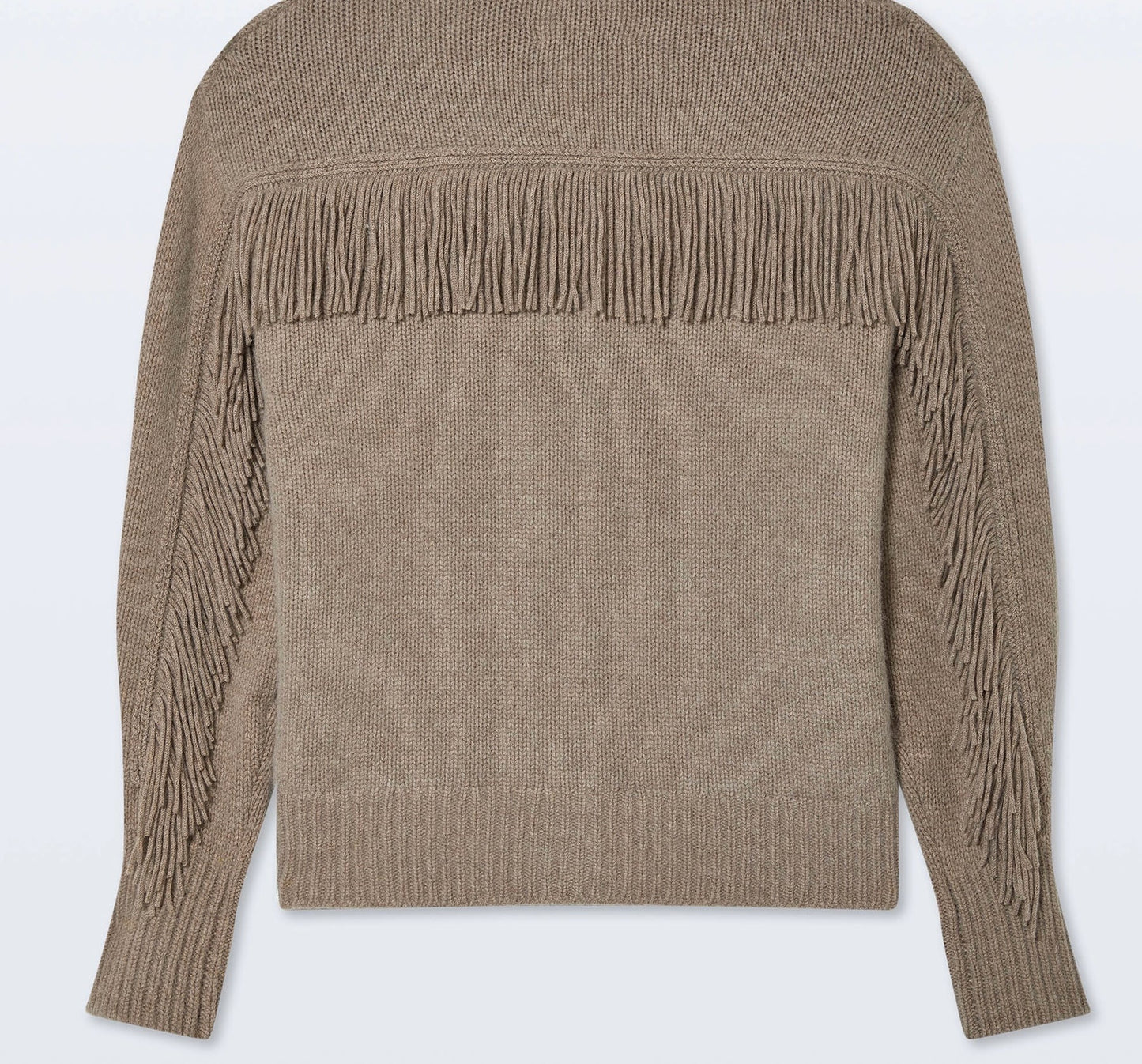 Cashmere Blend Luxe Fringe Crew