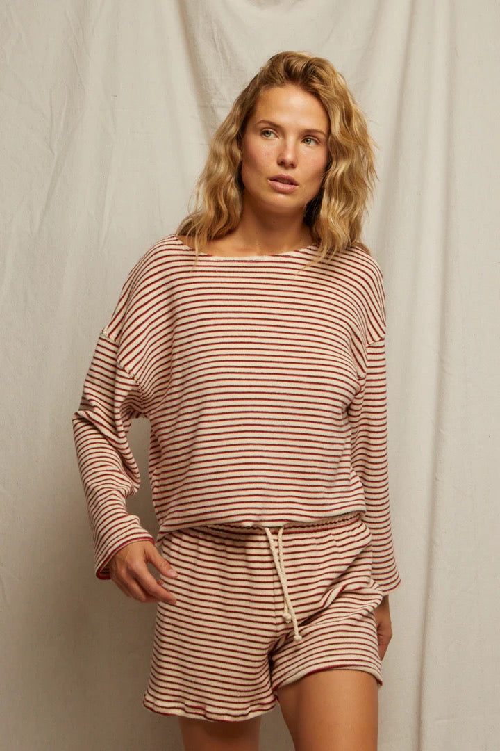 Jace Loop Terry Stripe Shorts