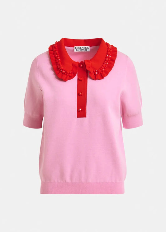 Jewelry Embroidered Knit Polo
