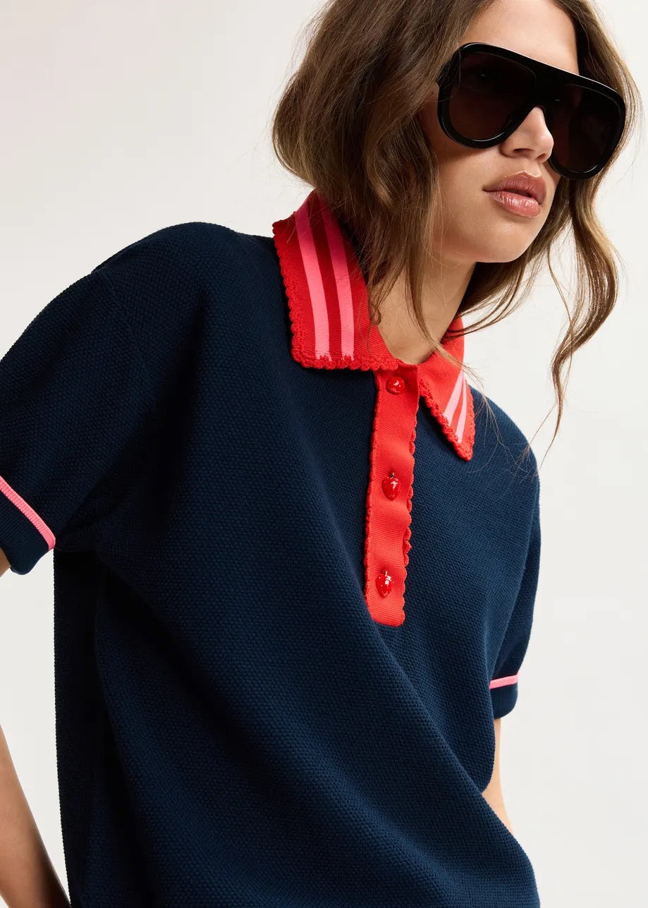 Kontrast Knitted Polo