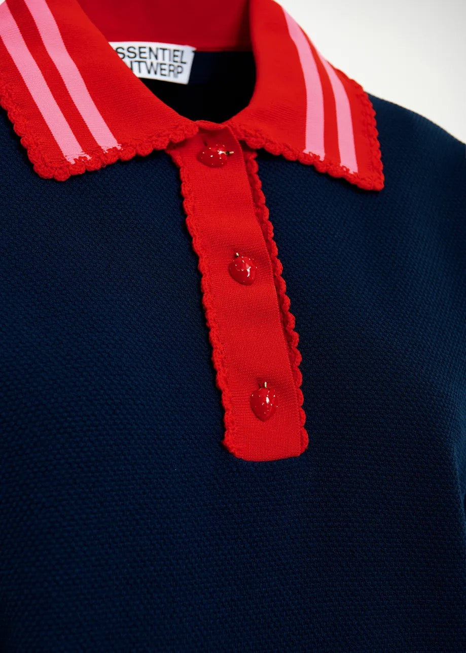 Kontrast Knitted Polo