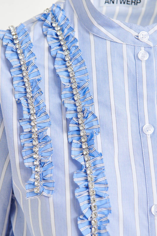 Ifrill Rhinestone Frill Shirt