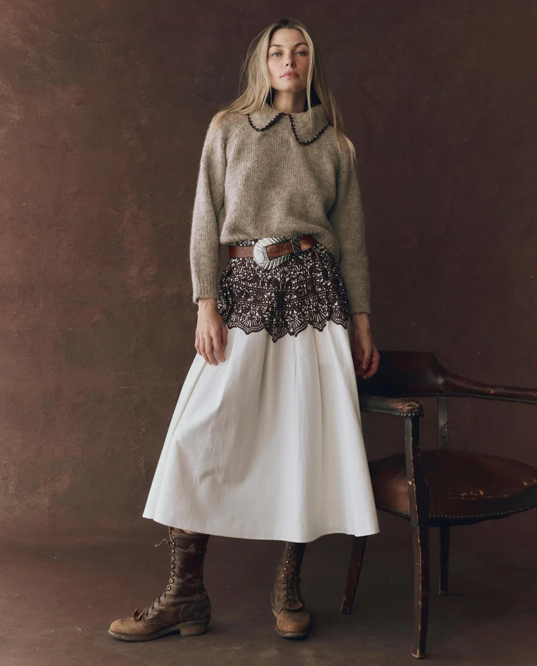 The Crochet Collar Pullover