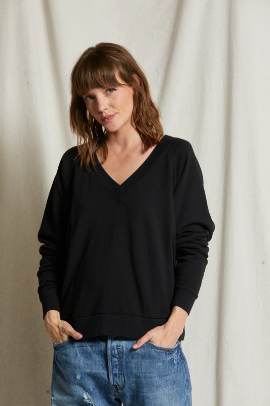 Sinead French Terry V Neck Sweatshirt