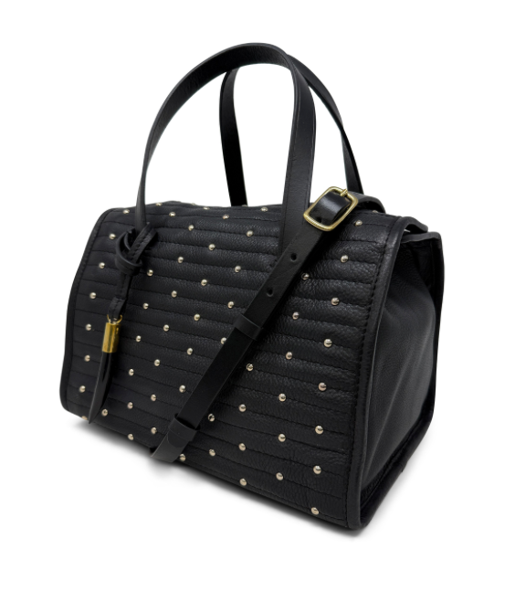 Ella Bag - Black Quilted Stud