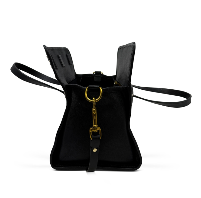 Ella Bag - Black Quilted Stud
