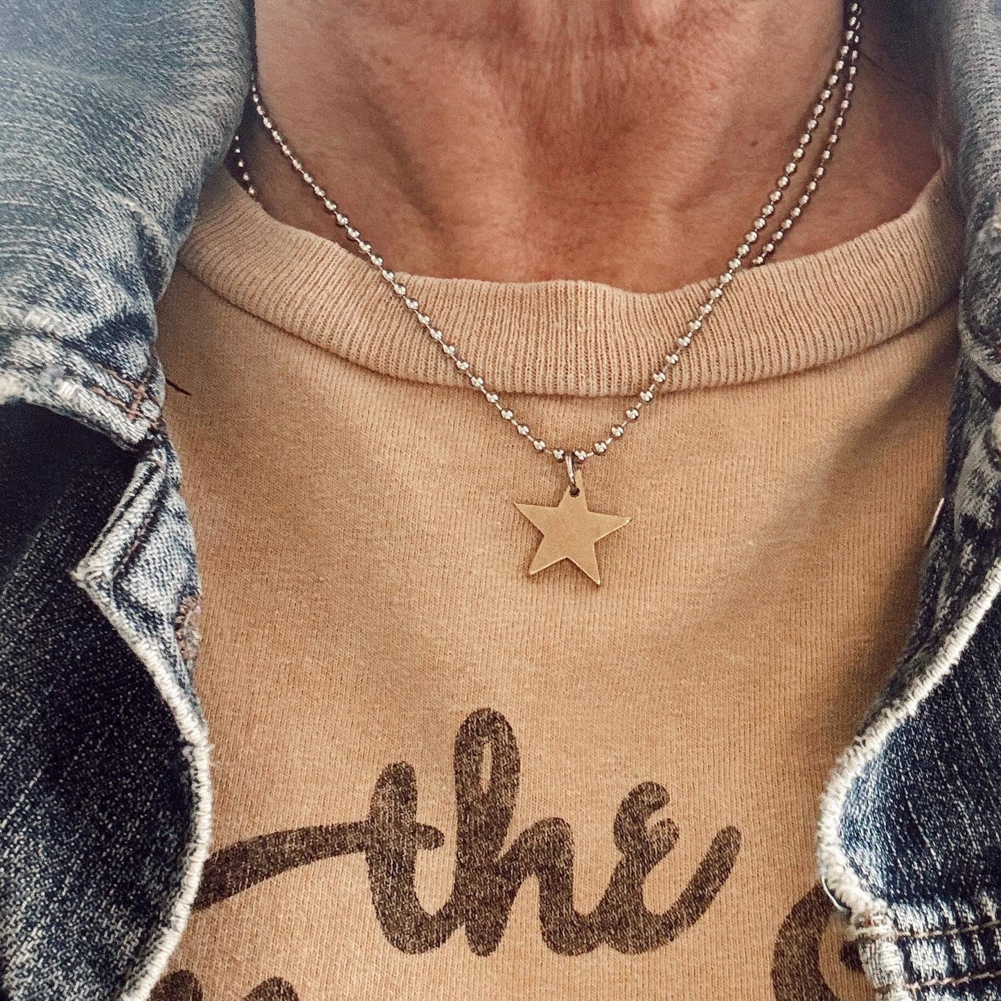 Brass Star Necklace : 16