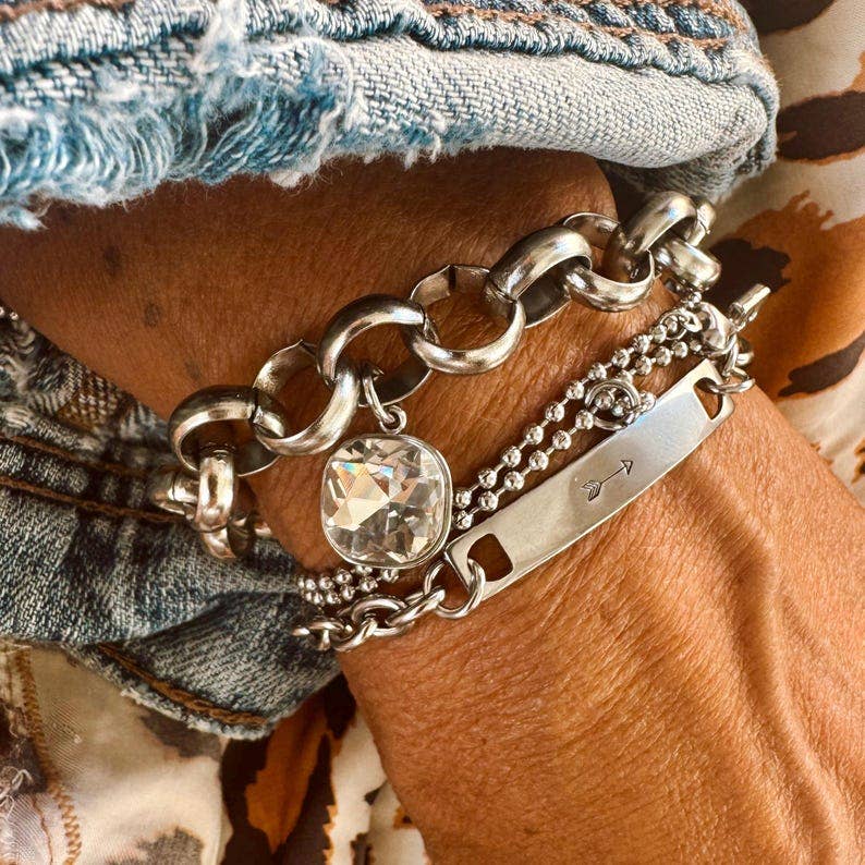 SS Sparkle Charm Bracelet