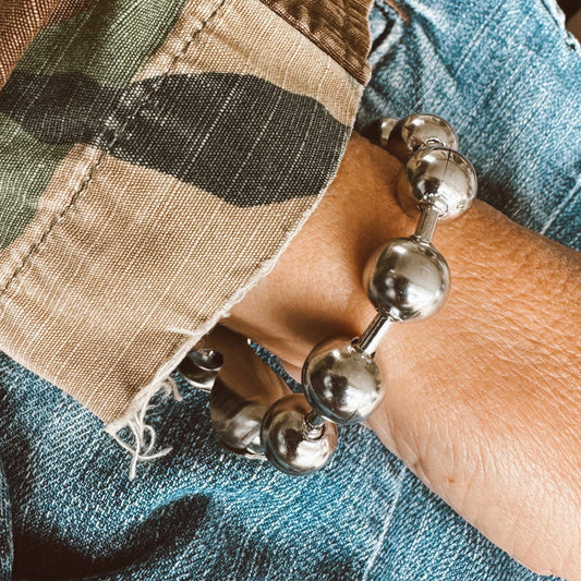 Extra Large Bead Chain Bracelet: 7